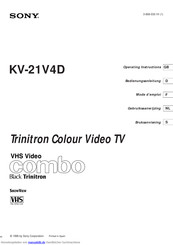 Sony Black Trinitron KV-21V4D Bedienungsanleitung