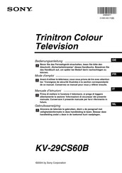 Sony Trinitron KV-29CS60B Bedienungsanleitung