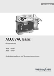 Weinmann ACCUVAC Basic WM 10709 Gebrauchsanweisung