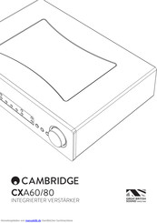 CAMBRIDGE CXA80 Handbuch