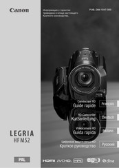 Canon Legria HF M52 Kurzanleitung