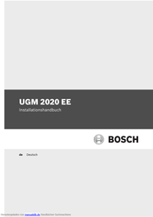 Bosch UGM 2020 EE Installationshandbuch