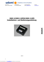 udomi GSM-2-GPIO Installation Und Betriebsanleitung