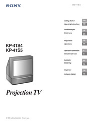 Sony KP-41S5 Bedienungsanleitung