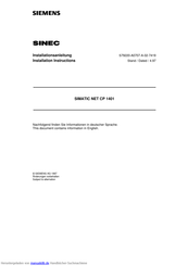 Siemens CP 1401 Installationsanleitung