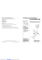 Pro-form PFEVEX2915.0 Bedienungsanleitung