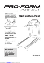 Pro-form 705 ZLT Bedienungsanleitung