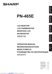 Sharp PN-465E Bedienungsanleitung