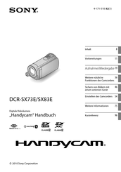 Sony DCR-SX73E Handbuch