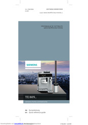 Siemens TE 809-Serie Kurzanleitung