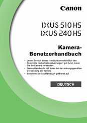 Canon IXUS 240 HS Benutzerhandbuch