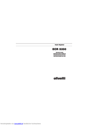 Olivetti ECR5200 Bedienungsanleitung