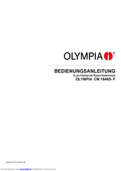 Olympia CM 1846S- F Bedienungsanleitung
