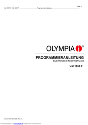 Olympia CM 1856 F Anleitung