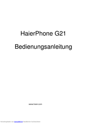 Haier HaierPhone G21 Bedienungsanleitung