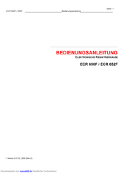 Olympia ECR 650F Bedienungsanleitung