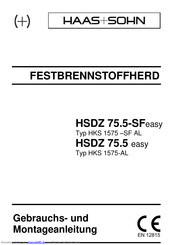 Haas+Sohn HSDZ 75.5-SFeasy Gebrauchs- Und Montageanleitung