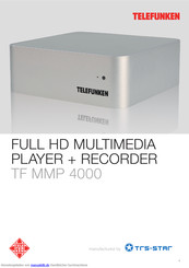 Telefunken TF MMP 4000 Benutzerhandbuch
