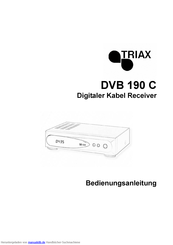 Triax DVB 190C Bedienungsanleitung