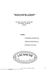 Lacanche LSG 740 Installationanleitung Und Betriebsanleitung