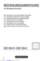 Küppersbusch EGE 304.0 Bedienungsanweisung Mit Montageanweisungen