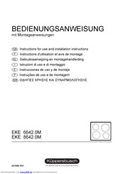 Küppersbusch EKE 6642.0M Bedienungsanweisung Mit Montageanweisungen