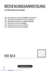 Küppersbusch EKE 60.0 Bedienungsanweisung Mit Montageanweisungen