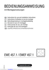 Küppersbusch EWE 457.1 Bedienungsanweisung Mit Montageanweisungen