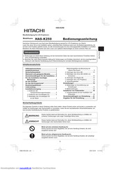 Hitachi HAS-K250 Bedienungsanleitung