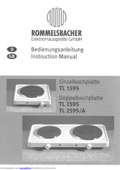 Rommelsbacher TL 2595/A Bedienungsanleitung