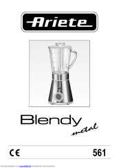 Ariete 561 Blendy metal Handbuch