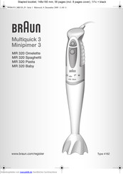 Braun MR 320 Omelette Handbuch