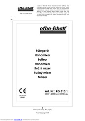 Efbe-schott RG 310.1 Handbuch