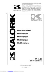 Kalorik KA BL 2 S Handbuch