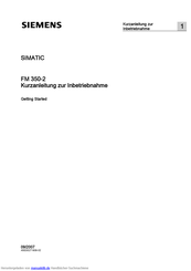 Siemens SIMATIC FM 350-2 Kurzanleitung
