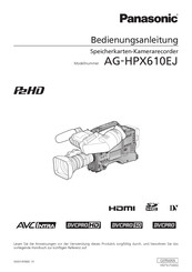 Panasonic AG-HPX610EJ Bedienungsanleitung