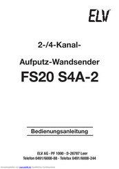 elv FS20 S4A-2 Bedienungsanleitung