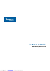 Plantronics Audio 995 Bedienungsanleitung