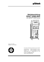 Grunbeck GENO-OSMO-MSR Betriebsanleitung