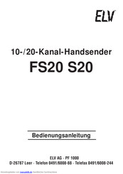 elv FS20 S20 Bedienungsanleitung