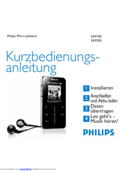 Philips GoGear Jukebox SA9200 Kurzanleitung
