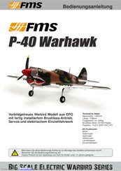 FMS P-40 Warhawk Bedienungsanleitung