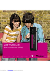 T-Mobile web'n'walk Stick Kurzinstallationsanleitung
