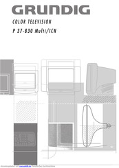 Grundig P 37-830 Multi/ICN Bedienungsanleitung