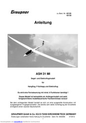 GRAUPNER ASH 31 MI Anleitung