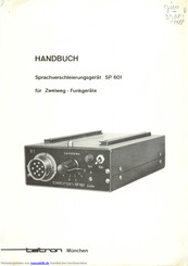 TELTRON SP 601 Handbuch