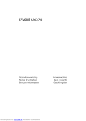 AEG FAVORIT 65030VI Benutzerinformation