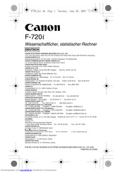 Canon F-720i Handbuch