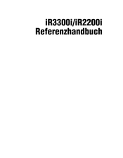 Canon iR 3300i Referenzhandbuch
