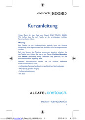 Alcatel onetouch 8008D Kurzanleitung